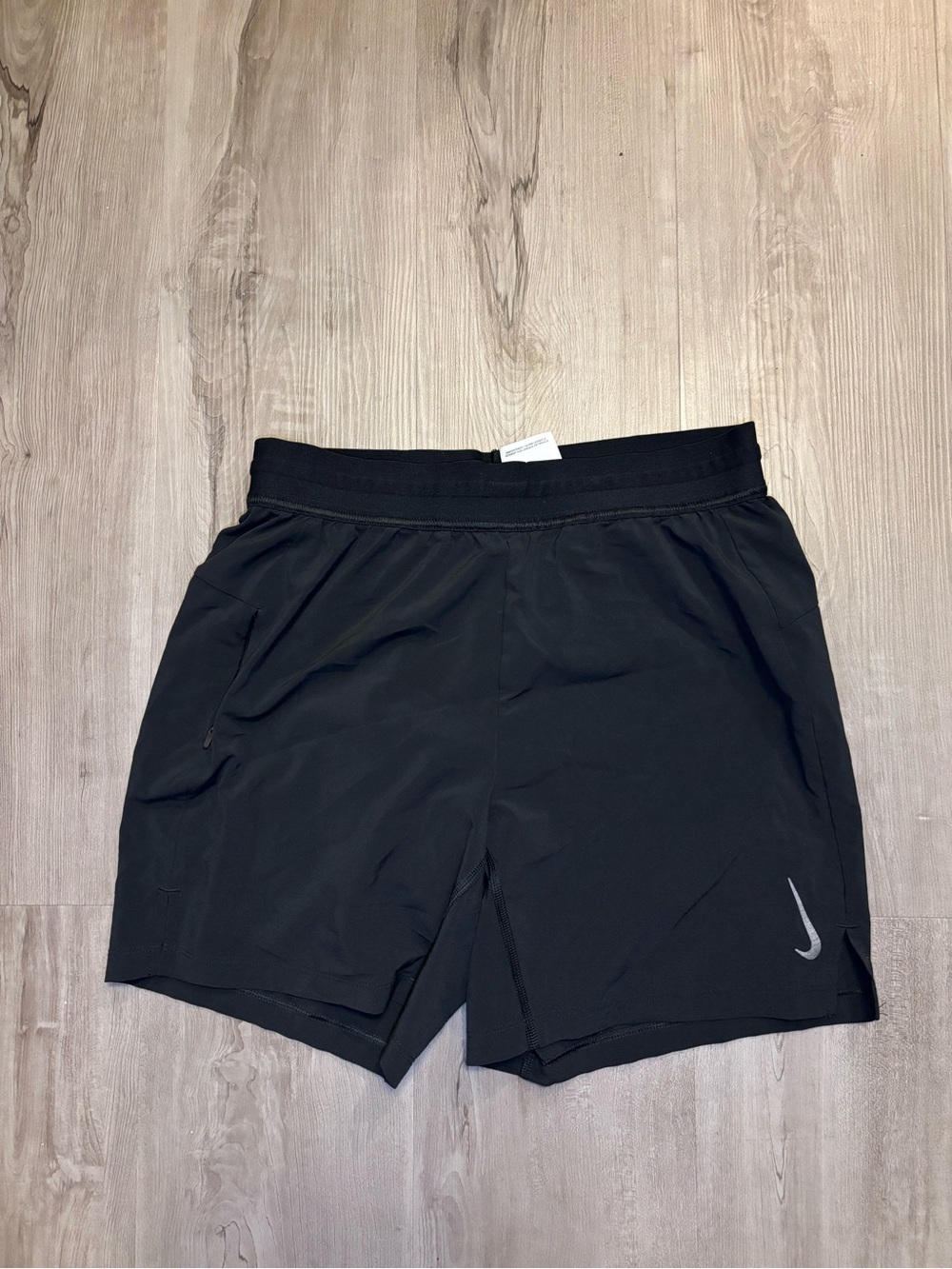 Nike Black Athletic Training Shorts with Reflective Swoosh